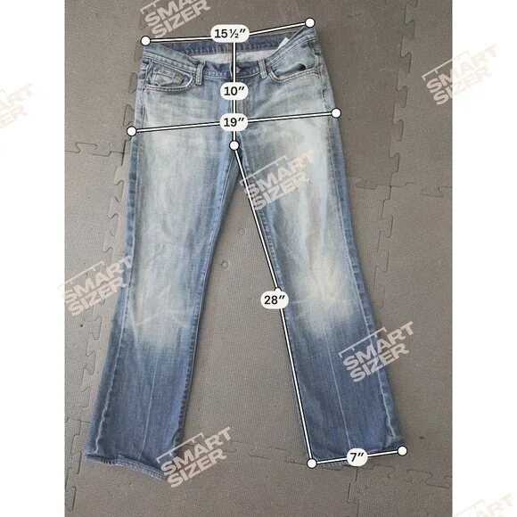 7 For All Mankind Low Rise Bootcut Jeans- 29- Medium  Blue Wash- Y2K - Picture 4 of 12